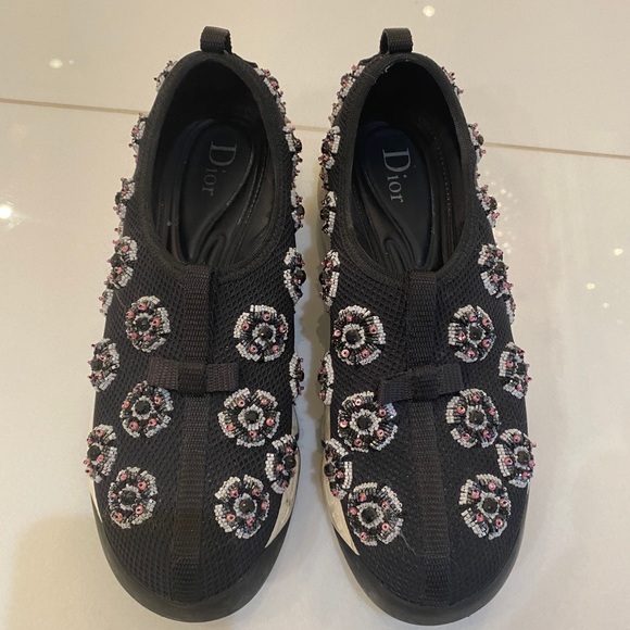 Black Christian Dior Slip On Sneakers - Picture 2 of 13